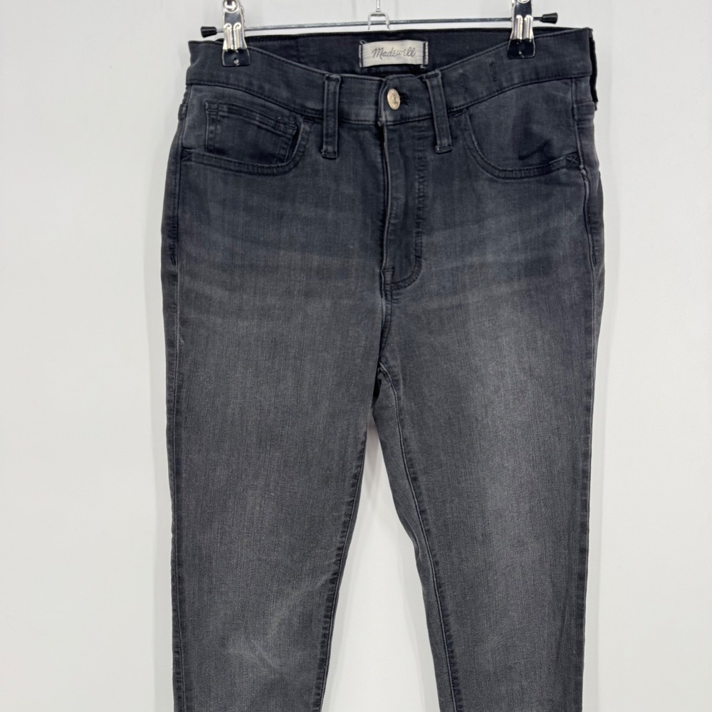 Madewell Roadtripper High Rise Skinny ankle Jeans Charcoal Wash‎ Crop Size 27 - Picture 3 of 8